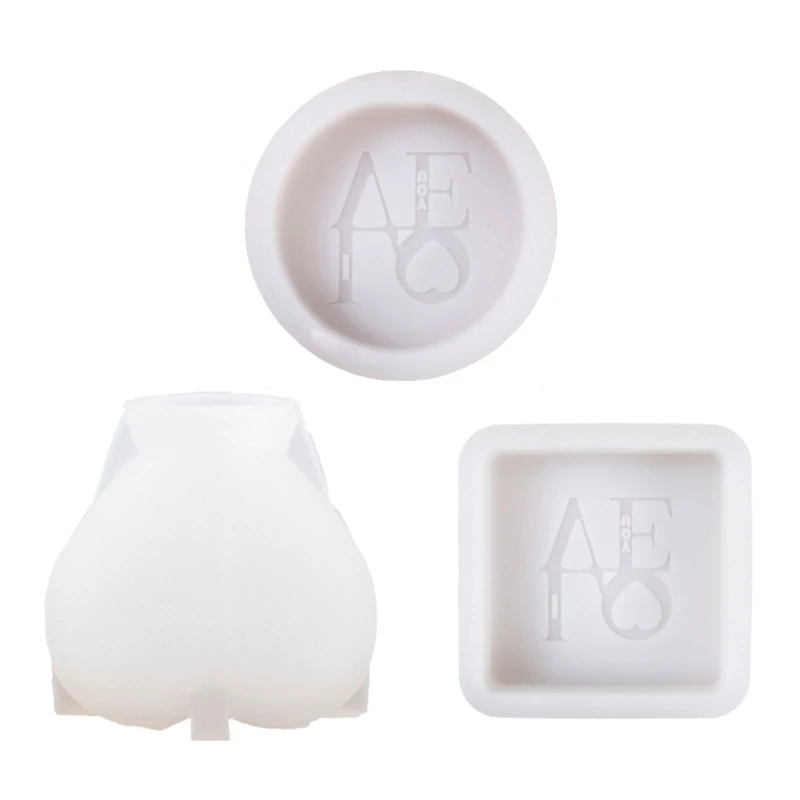 

Scented Candle Resin Mold for Soap Making Square Heart Round Silicone Mold