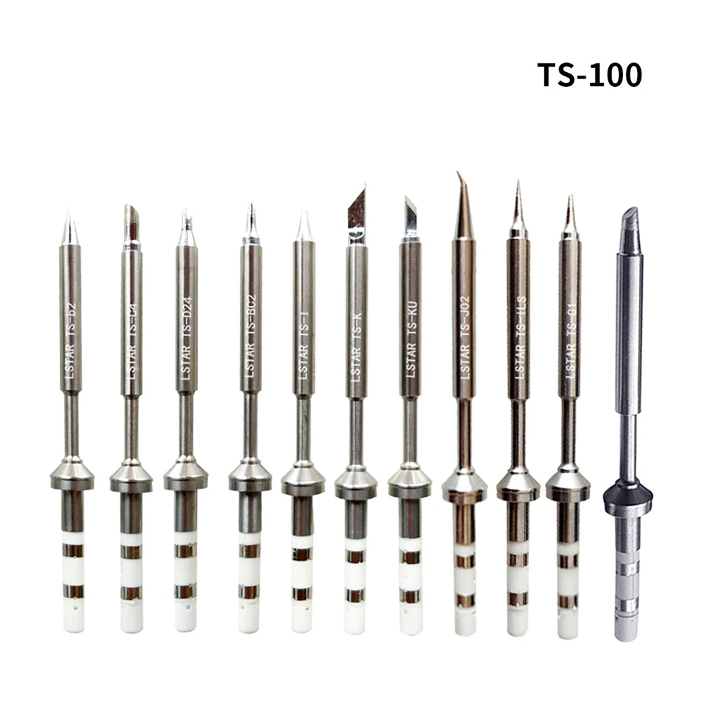 

TS100 Soldering Iron Tips Replacement Accessories Electric Solding PCB TS-I K B2 BC2 C4 D24 Lead-free Solder Tips Welding Head