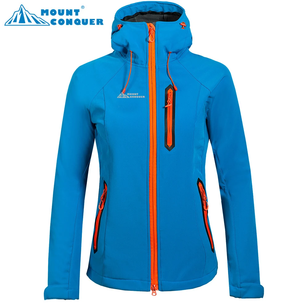 

MOUNT CONQUER Woman Ladies outdoor hiking camping sports jacket composite fleece soft shell jacket