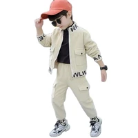 spring autumn corduroy boy sets new 2022 korean version fashion clothes for teens 2 piece handsome casual childrens clothing