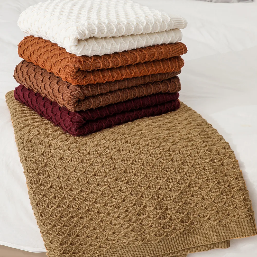 Чехол на диван вязаное одеяло для отдыха с кондиционером шаль маленькое