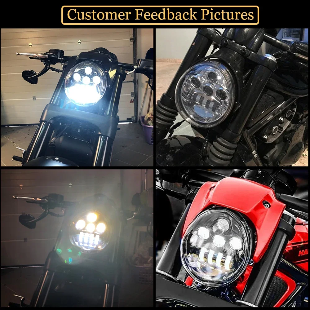 Фото Светодиодная фара для мотоцикла VRS V-Rod VRod с DRL для аксессуаров Светодиодная фара для Harley VRSCA V-Rod VRod Светодиодная фара №3