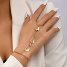 Новые модные бриллиантовые браслеты на палец, женский браслет золотого цвета, звено, кольцо, жгуты для рук, ювелирные изделия, подарки для свадебной вечеринки