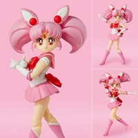 bandai original s h figuarts chibiusa sailor chibi moon animation color edition collectible anime action figure model toy gift