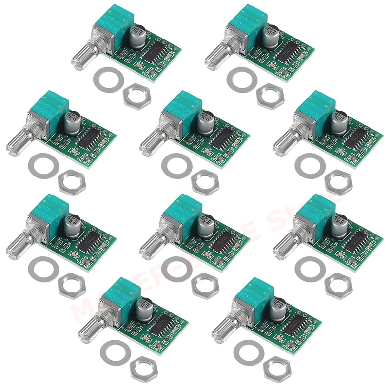 

10pcs Mini PAM8403 DC 5V 2 Channel USB Digital Small Power Amplifier Board Module 2 3W Volume Control with Switch Potentiometer