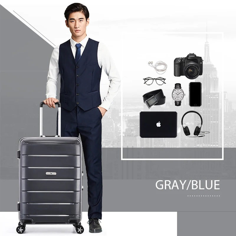 OIWAS Travel Luggage Rolling Wheels Aluminum Frame Suitcase Carry On Rolling Luggage Boarding Cabin 20 Inch For Men Women Trip