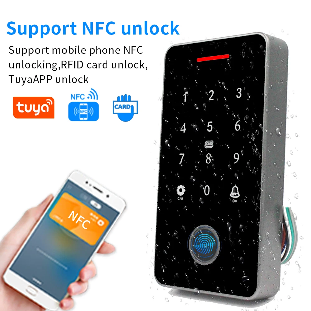 Управление доступом по RFID-карте Bluetooth управление через приложение Tuya подсветка 13
