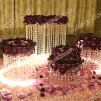 5pcsset wedding cake stand crystal wedding table centerpiece party decoratin wedding supplier wedding cake holder 05d2