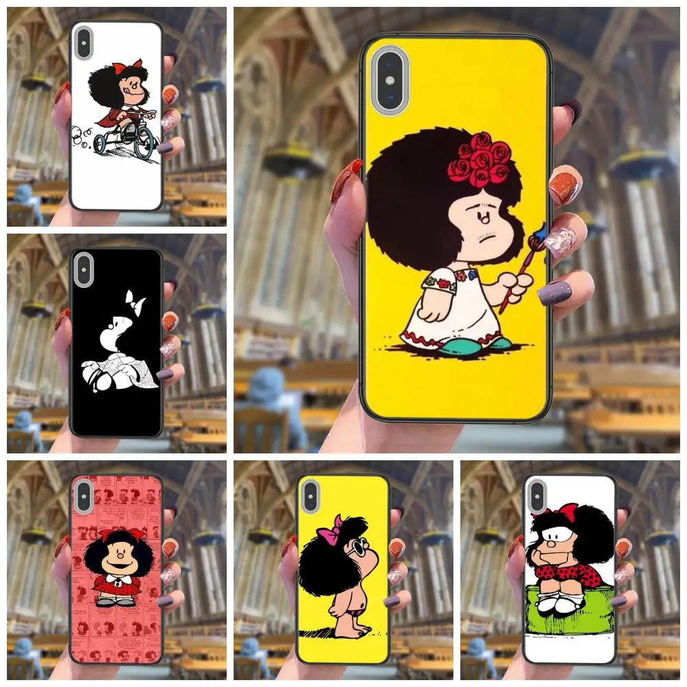 Дешевый настоящий черный чехол Mafalda трендовый Чехол для мобильного телефона Moto