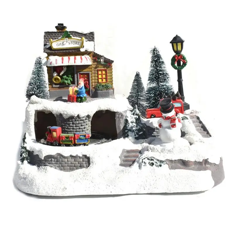 

Рождественская зимняя деревня со светодиодной подсветкой Рождественская сцена деревня зимний праздник Снежная деревня коллекция миниатю...