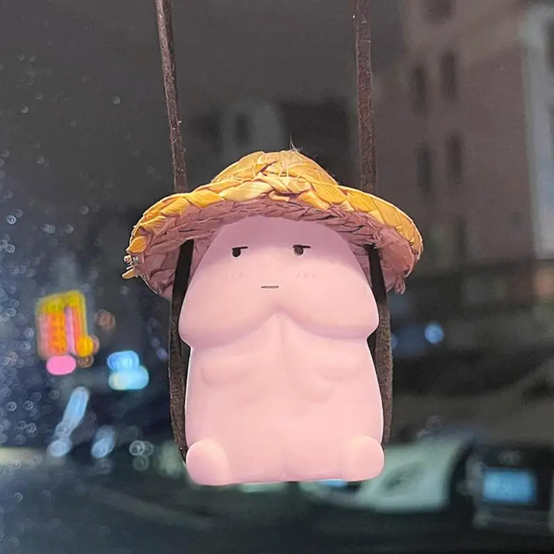 

Милые автомобильные аксессуары, забавный аниме мультяшный кулон, украшения для зеркала заднего вида, интерьерное украшение автомобиля, подарок на день рождения, пара