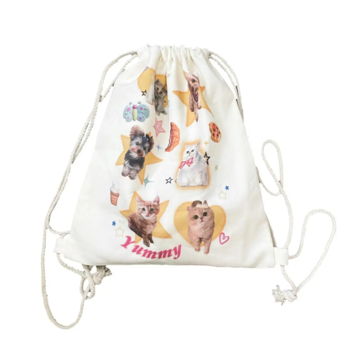 Школьный рюкзак Y2k со звездами и принтом животных Детские милые дорожные сумки на