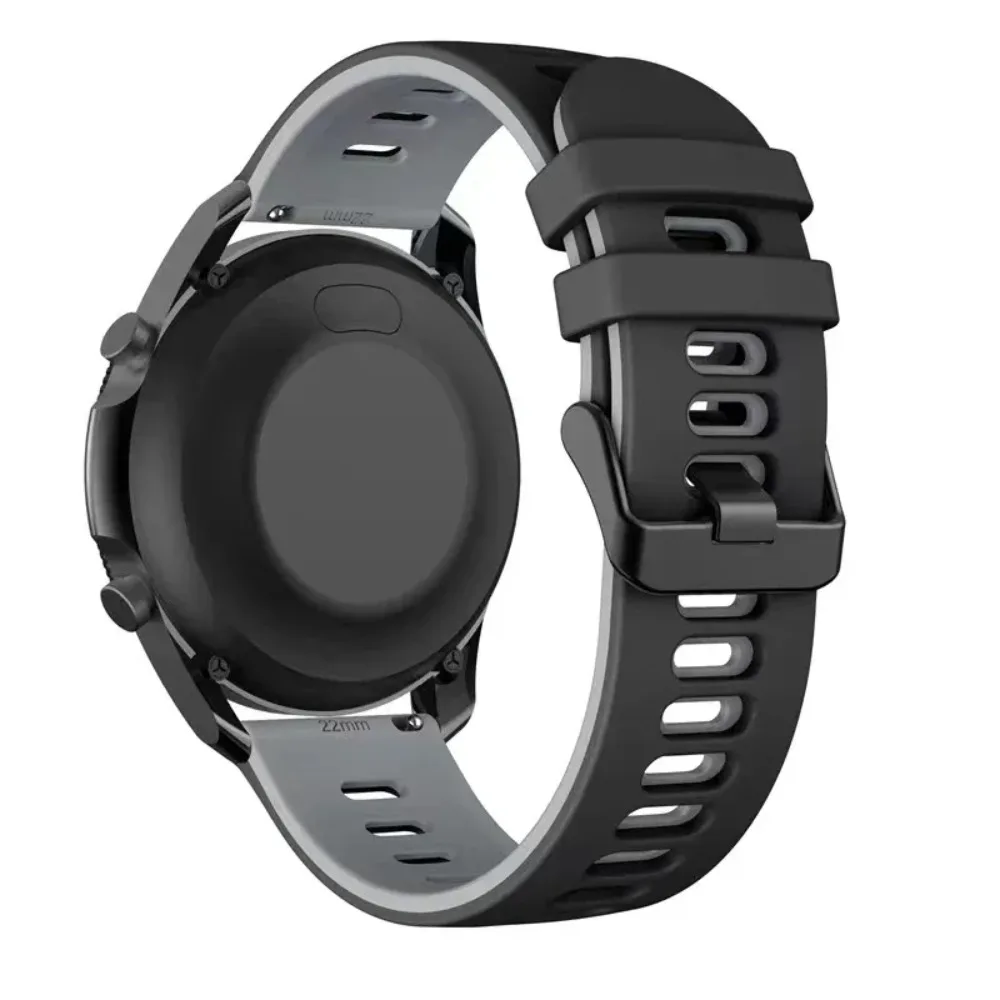 Фото Двухцветный силиконовый ремешок 20/22 мм для Garmin Forerunner 970 55 265 165, дышащий ремешок для часов Garmin Venu 3/Vivomove Trend/Active 6 №5