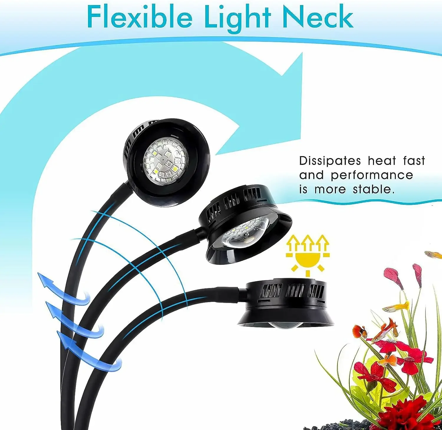 30-вотовый светодиодный светильник для аквариума затемняемый полный спектр