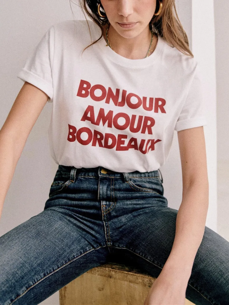 

Women Letter Print Round Neck Cotton T-shirt 2022 Summer