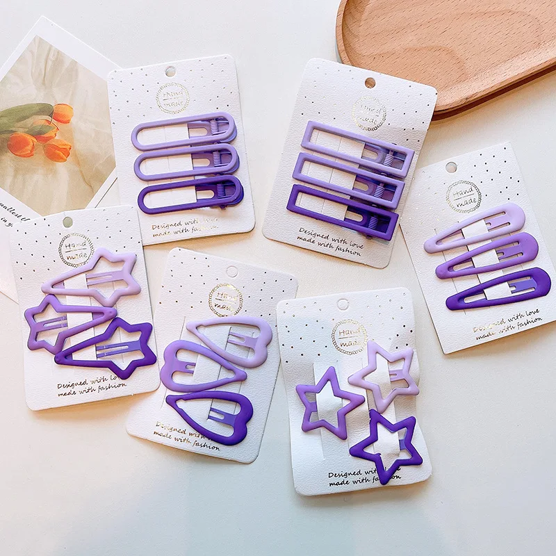 

Простые заколки для девочек, 3 шт., заколки для волос для девочек, Овальные, треугольные, квадратные заколки для волос, милые зажимы для волос,...