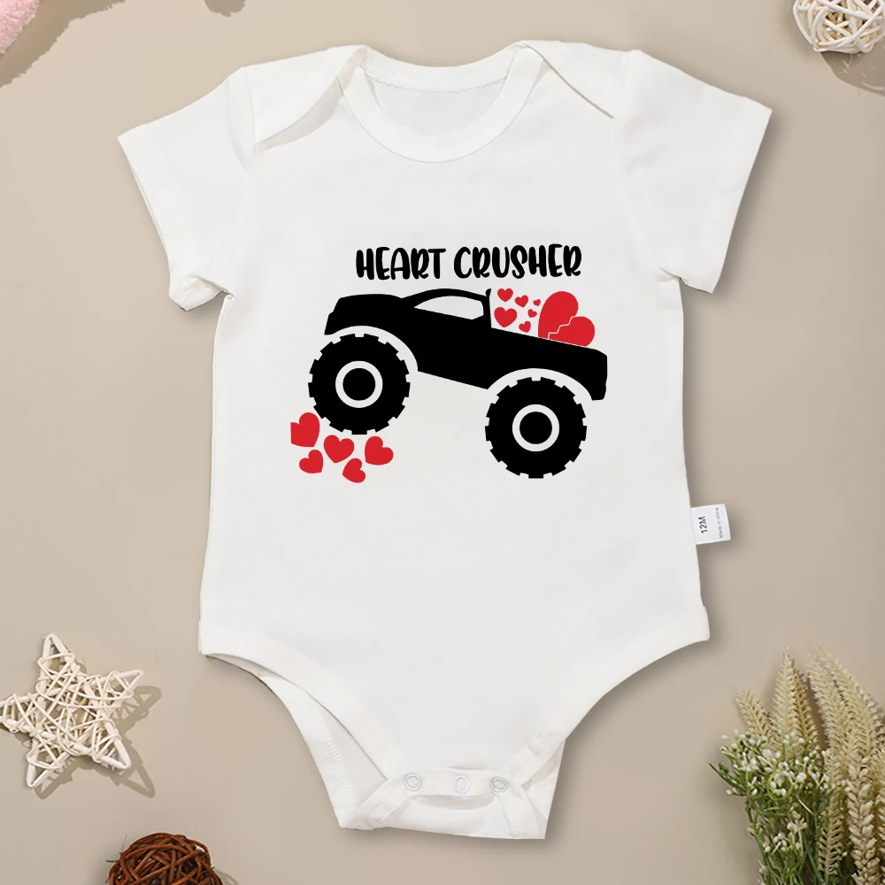 Комбинезон для малышей с изображением монстра-грузовика Модный облегающий