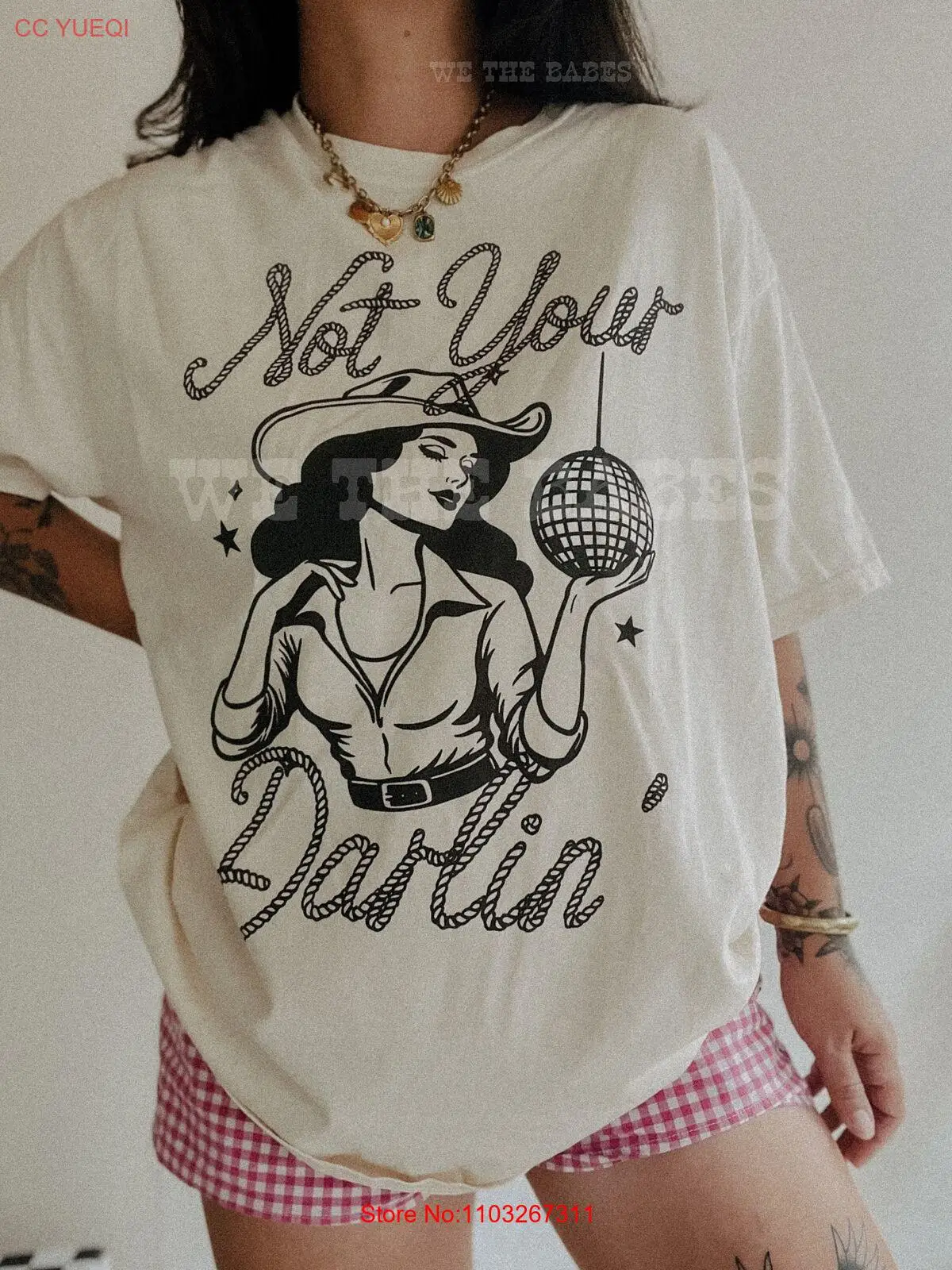 Футболка Not Your Darlin' комфортная цветная рубашка Cowgirl в Западном ретро стиле 2024