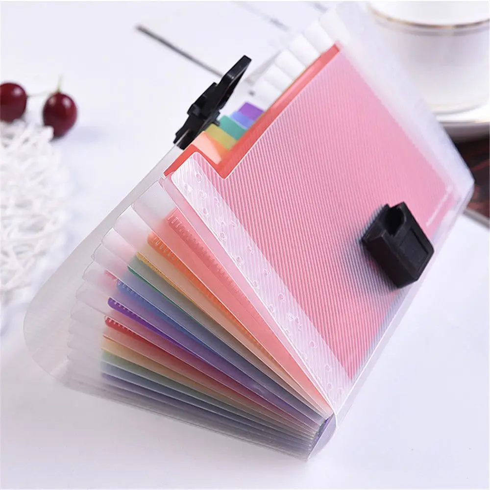

A6 Plastic Portable File Folder Waterproof Extension Wallet Bill Receipt File Bag Organizer Storage Portfolio Document Organizer