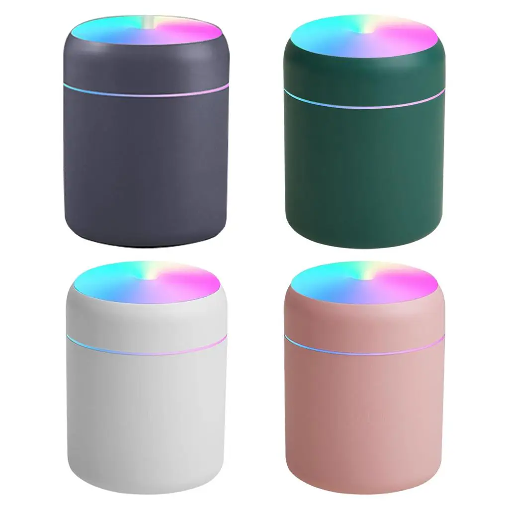 

Cool Mist Air Humidifier with Colorful Night Light USB Rechargeable Low Noise Air Freshener for Car Home Bedroom Kids Rooms