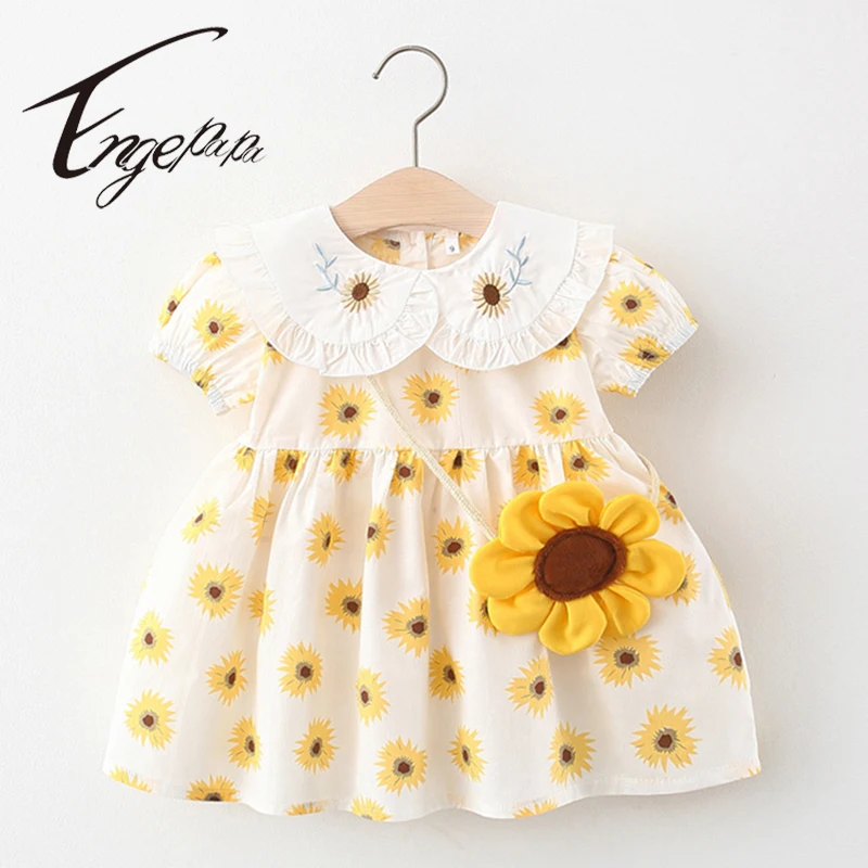 

Newborn Kids Baby Girls Toddler Chrysanthemum Dresses For Girls Dresses Summer Baby Kids Girls Dress Short Sleeve Princess Dress