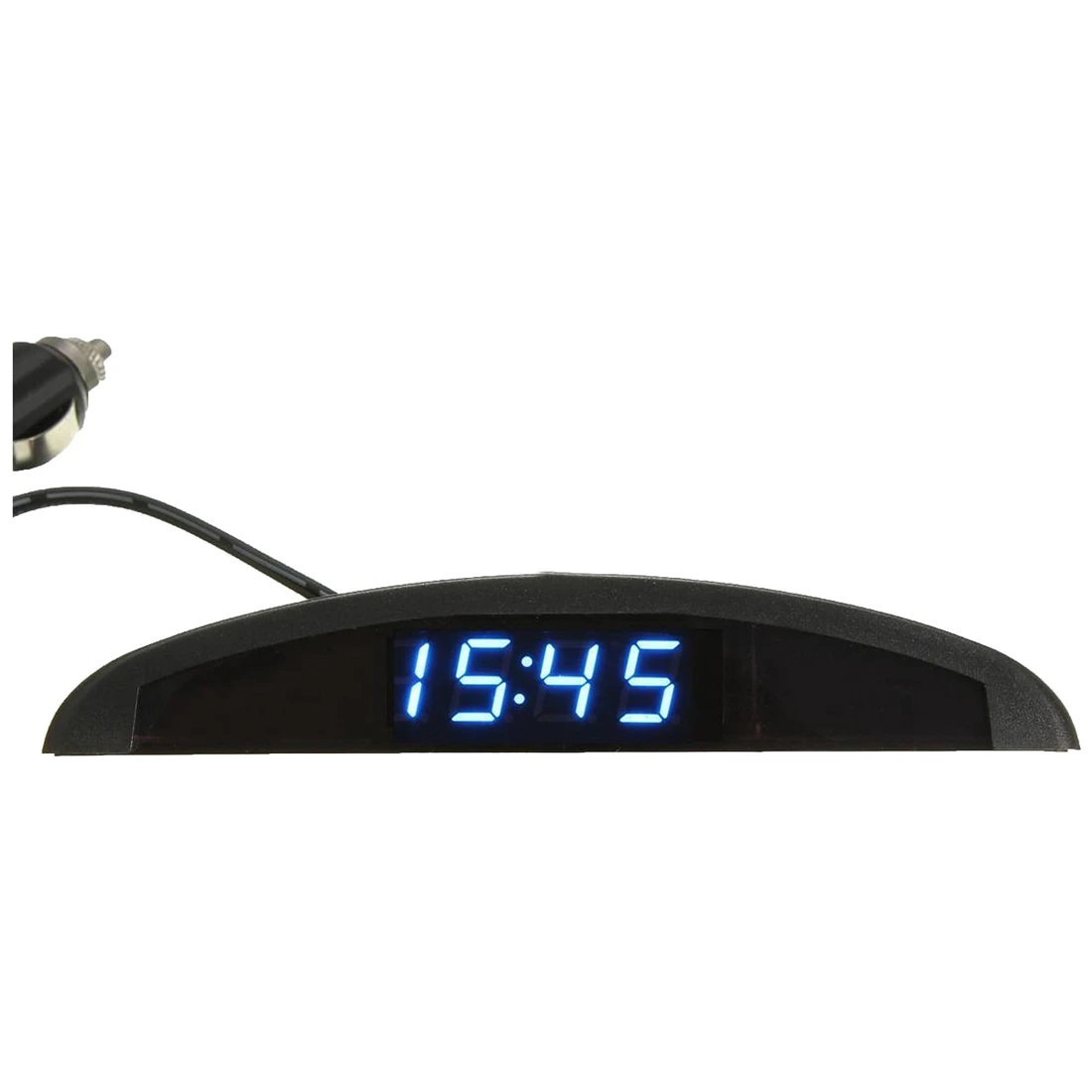 

3-in-1 Car 12V Digital LED Voltmeter Voltage Temperature Watch Thermometer Blue