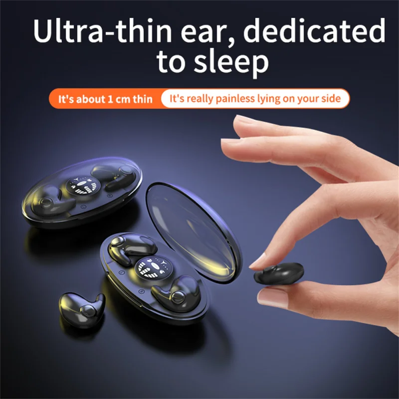 

TWS Invisible Sleep Wireless Earphone Bluetooth5.3 Hidden Earbuds Waterproof Noise Cancelling Touch Control Super Mini Headphone