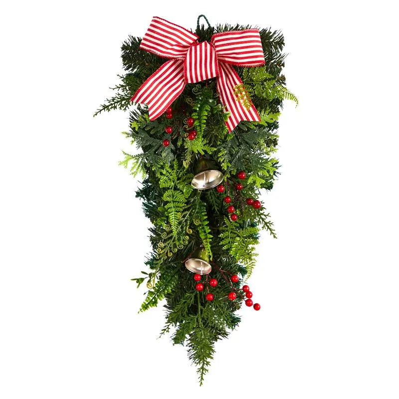 

Holiday Christmas Greenery Ornament Artificial Swag, Green Angel новый год Decoracion navideña liquidacion Adornos de n