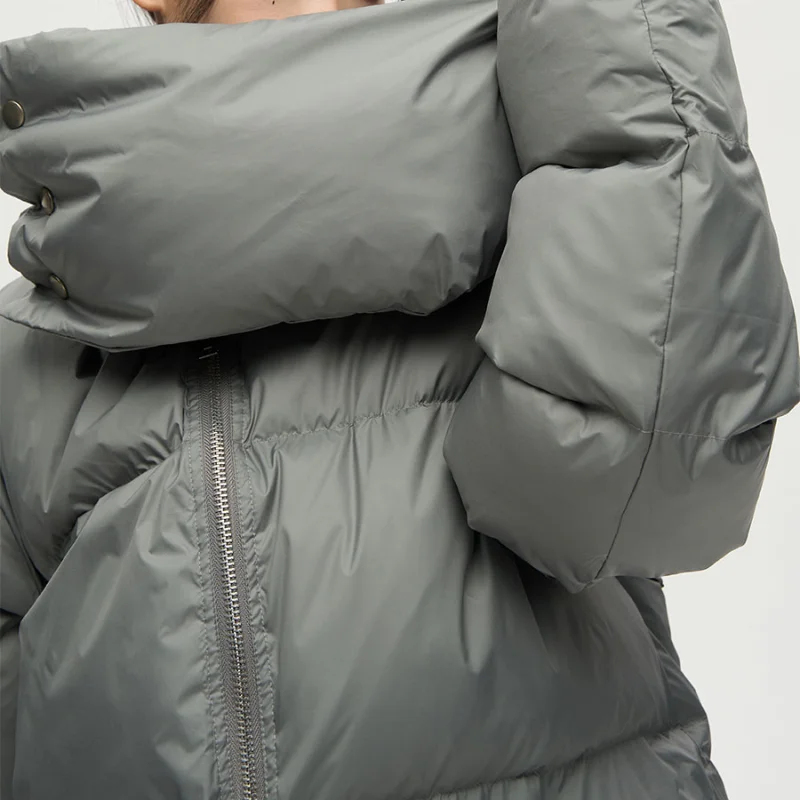 Fashion Detachable Collar Bomber Jackets Coats Mens Loose Hip Hop Winter Warm Cotton Padded Jacket Coat Unisex Puffer Outerwear