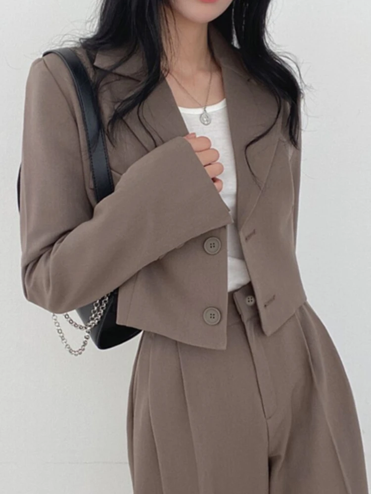 Two Piece Sets Womens Outifits New Blazer Suits Casual Women's Clothing Chic Elegant Pant Suit Trousers Short Coats Autumn 2023