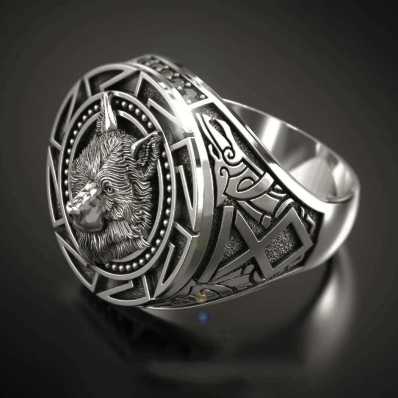 

Punk Style Domineering Wolf Head Rings for Men Trendy Fashion Sense Alloy Fashion Jewelry Accessories Hot Sale Whole Sale