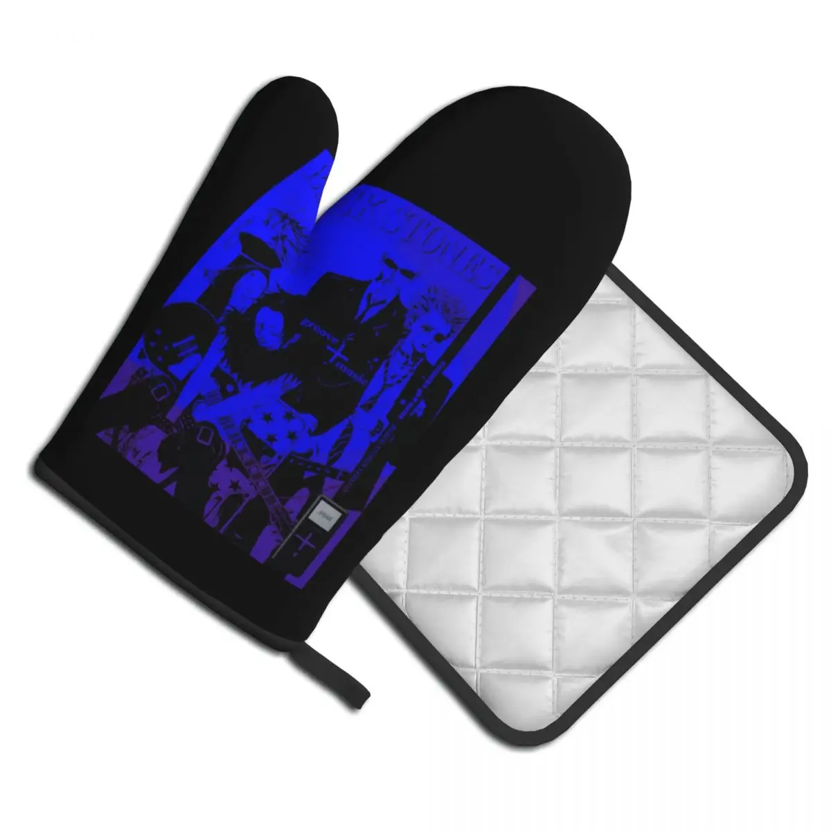 

Nana The Black Stones Band 2pcs Mitt Hot Pad Anime Hot Oven Bowl Kitchen Gloves Grill Air Fryer Heat Resist Oven Mitts Set