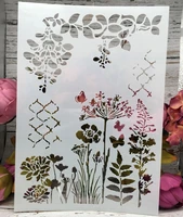 a4 29cm plant leaves seaweed butterfly diy layering stencils wall painting scrapbook coloring emboss album decorative template