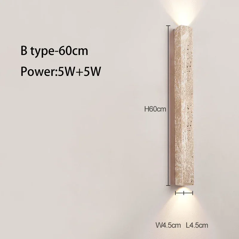 

Настенный светильник CHUBAN в стиле ваби-саби с желтым камнем