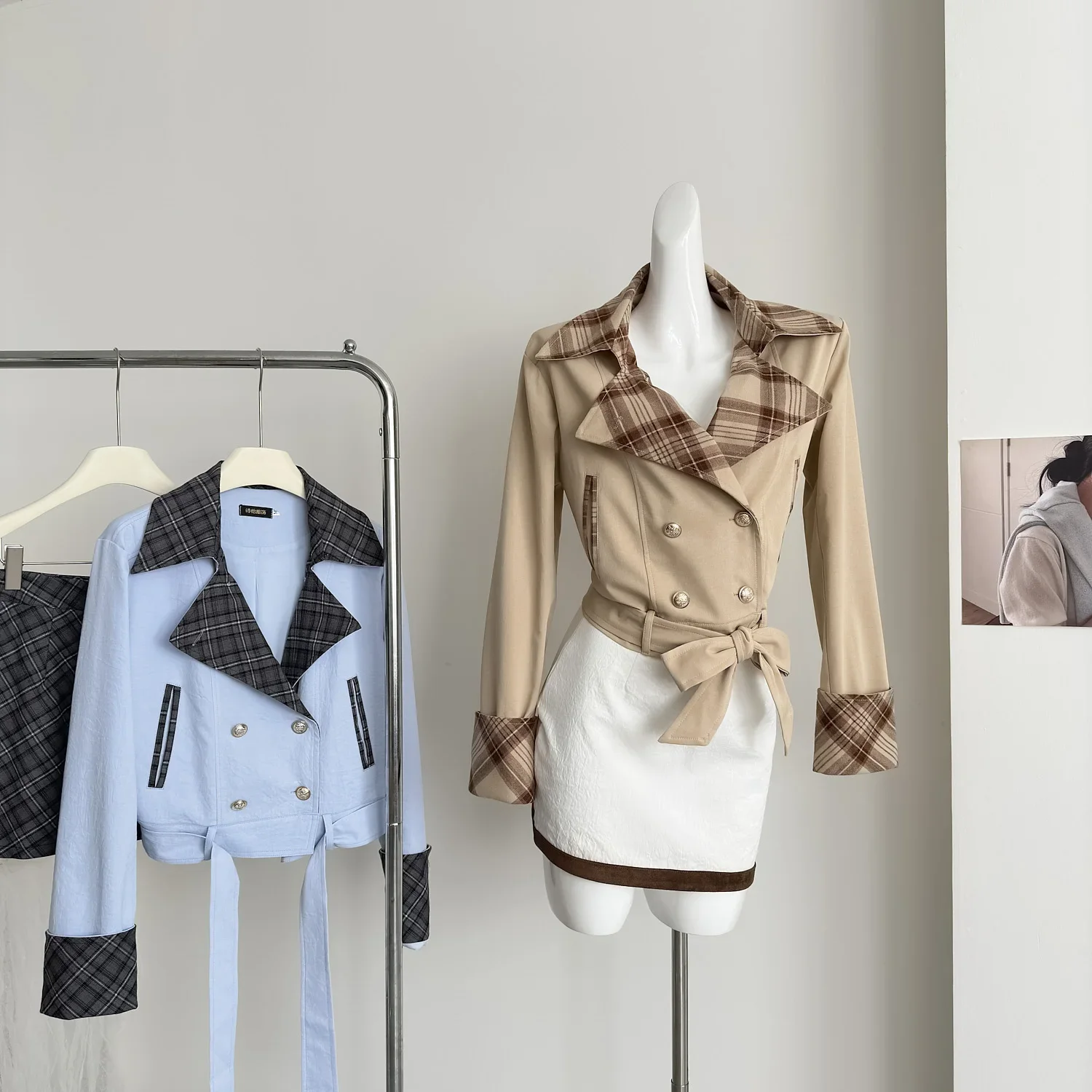 Зимний японский консервативный стиль комплект из 2 предметов для женщин Y2k