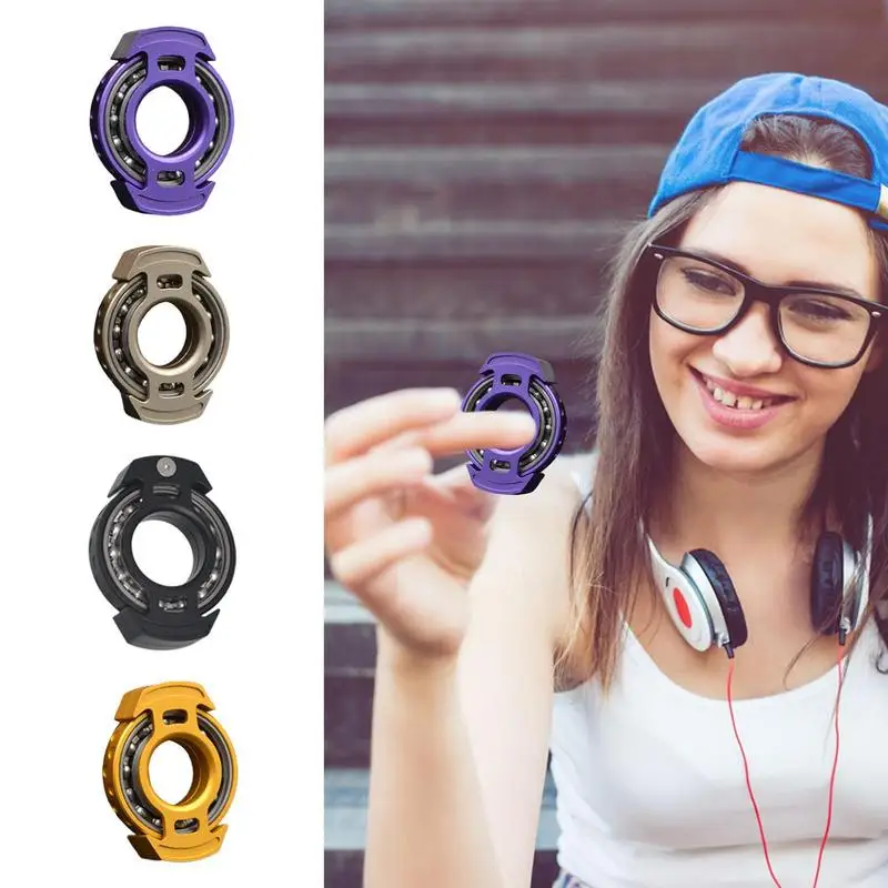 

Depress Спиннер металлический шариковый ядерный фиджет-реактор для пальцев гироскоп снятие стресса авиационная алюминиевая кинетическая игрушка подшипник вращающееся кольцо