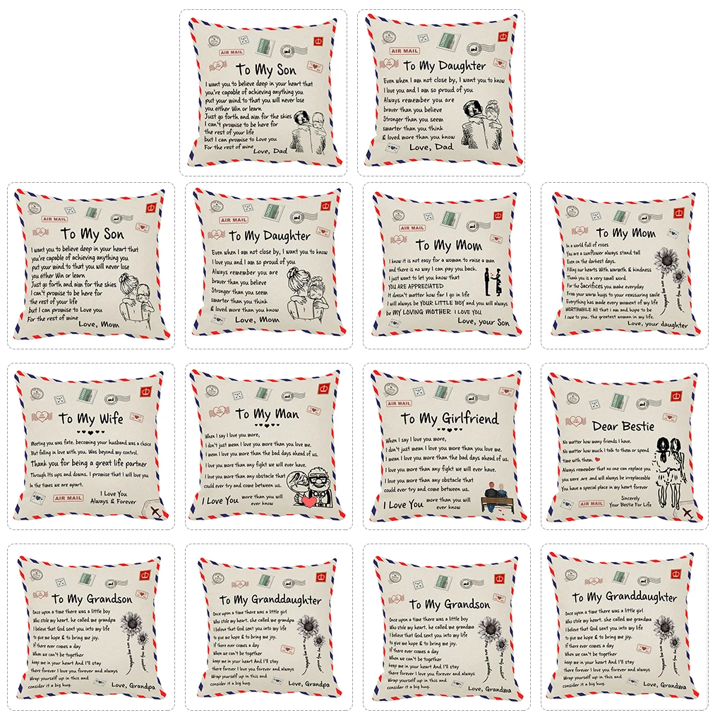 

Наволочка для подушки, квадратная наволочка для подушки с надписью, моющаяся наволочка для дивана чехол GP для внука