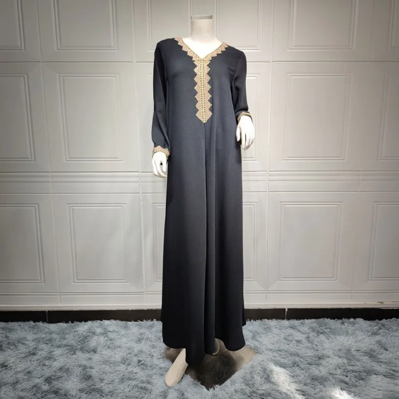 Sequin Dubai Abaya Jalabiya Women Loose Muslim Modest Hijab Robe Islam Morrocan Caftan African Long Dresses Kaftan Party Ramadan