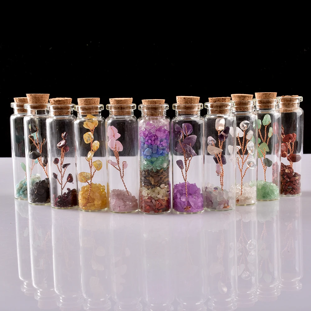 Стеклянная бутылка для желаний из натурального хрусталя лечебный камень