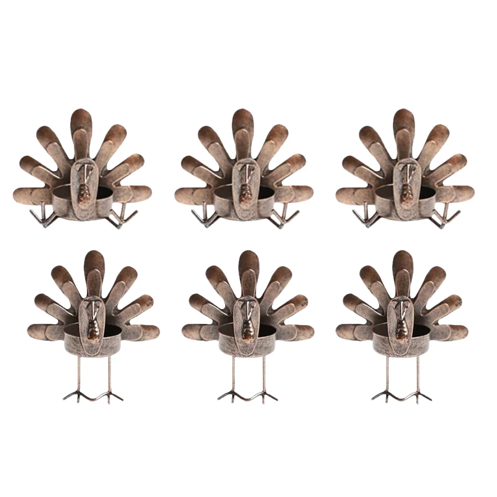 

Turkey Holder Thanksgiving Party Metal Table Centerpiece Decor Harvestfall Stand Iron Support Candlestick De