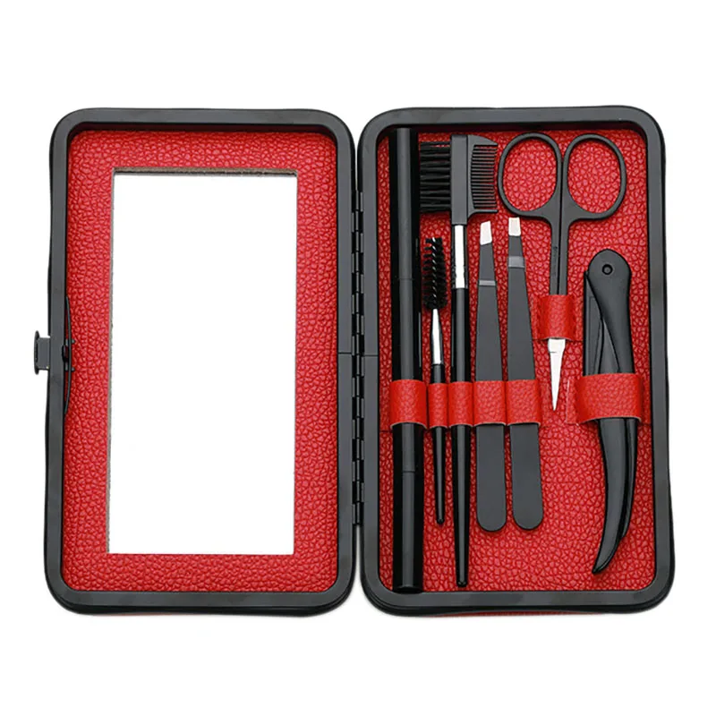 

7Pcs Eyebrow Kit, Eyebrow Grooming Trimming Kit With Eyebrow Razor Comb Scissors Trimmer Tweezers Eyebrow Pencil