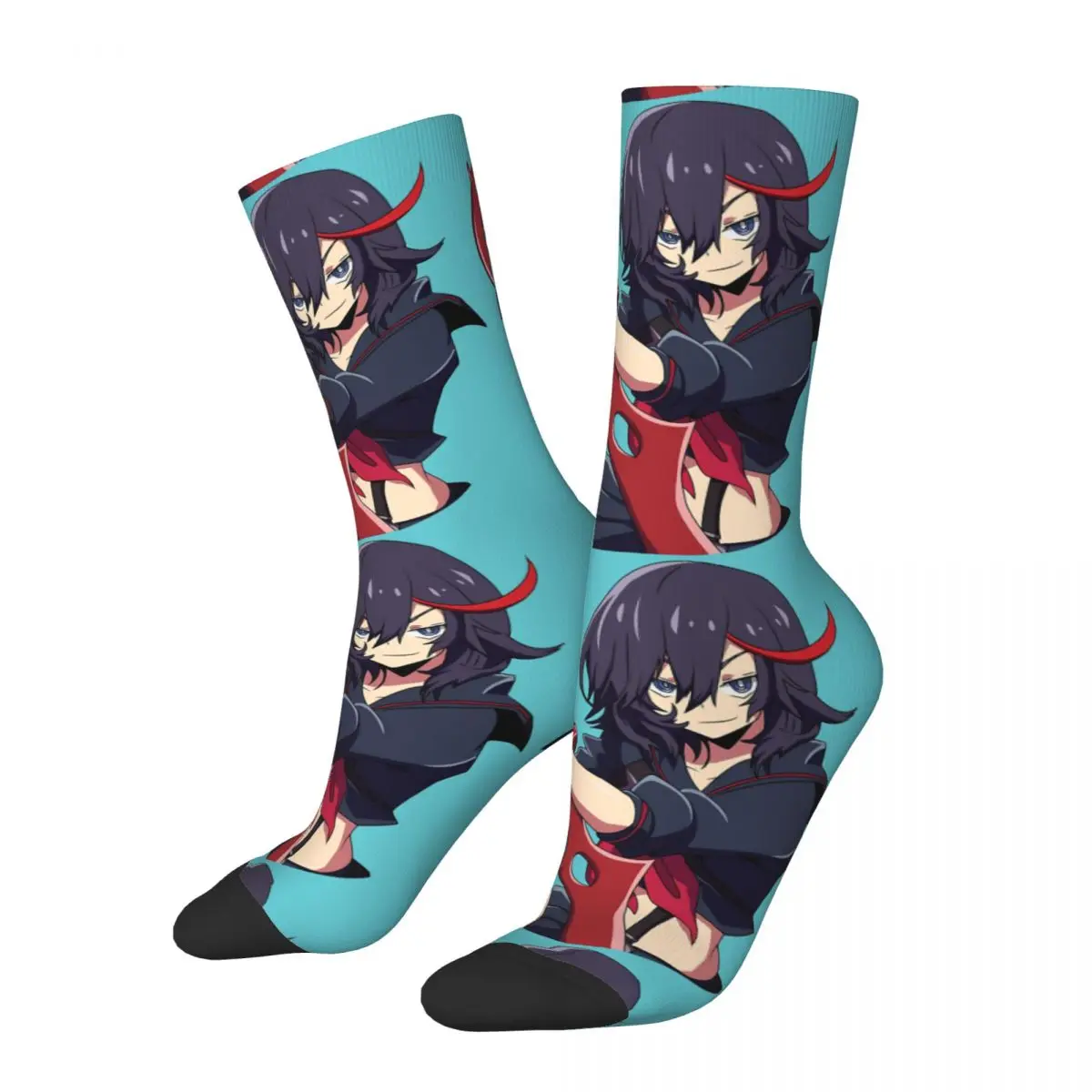 

Funny Happy Men's compression Sock Essential Printing Retro Harajuku Kill La Kill Funny Combat Fantasy Hip Hop Pattern Crew Sock