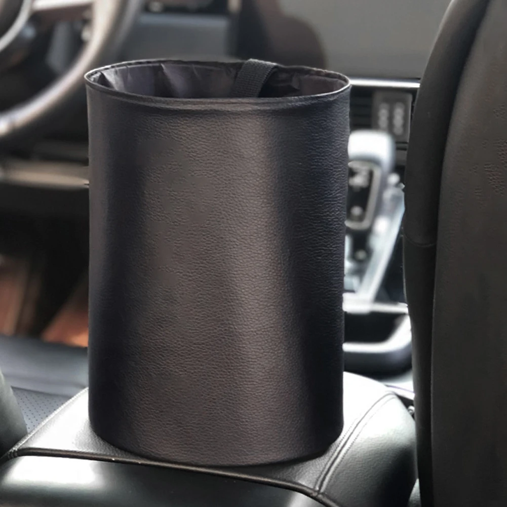 

Collapsible Black Car Trash Can Pack Trash Bag Rubbish Waste Bin for Little Leak Proof Car Cooler Bag Garbage Bag Wastebasket