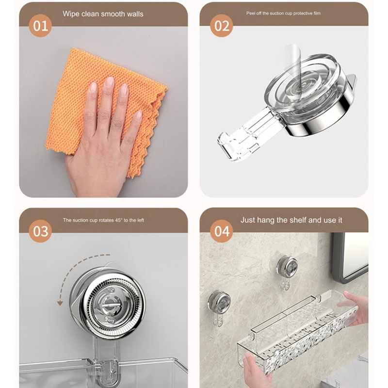 Без сверления Стеллаж с присоской в роскошном стиле рисунком ледника органайзер