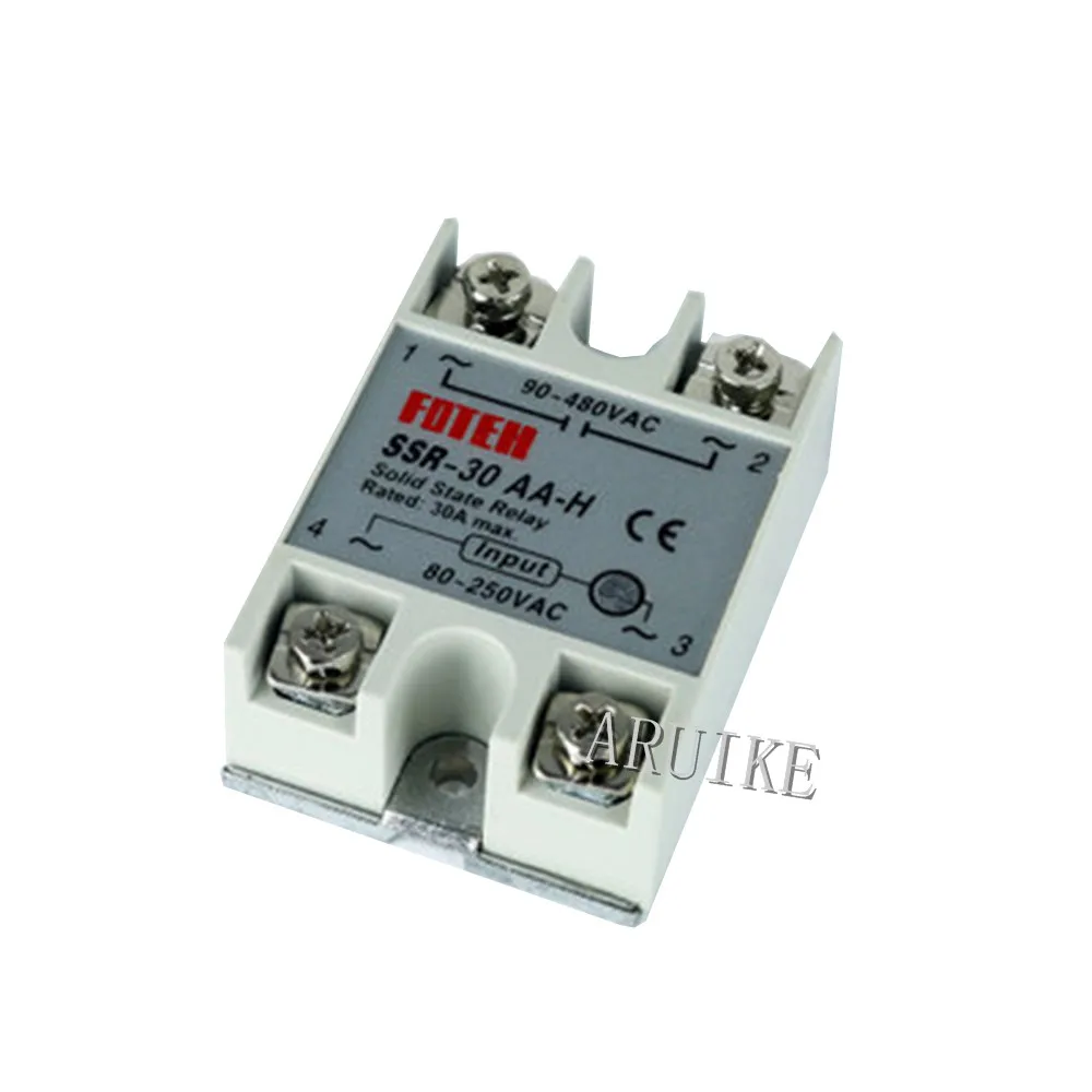 

Solid State Relay SSR-30AA-H 20A Actually 80-250V AC TO 90-480V SSR 30AA H Resistance Regulator