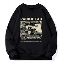 radiohead hoodie men and women rock boy retro printed loose japan station tops indie fans band music sweatshirts male tops kpop