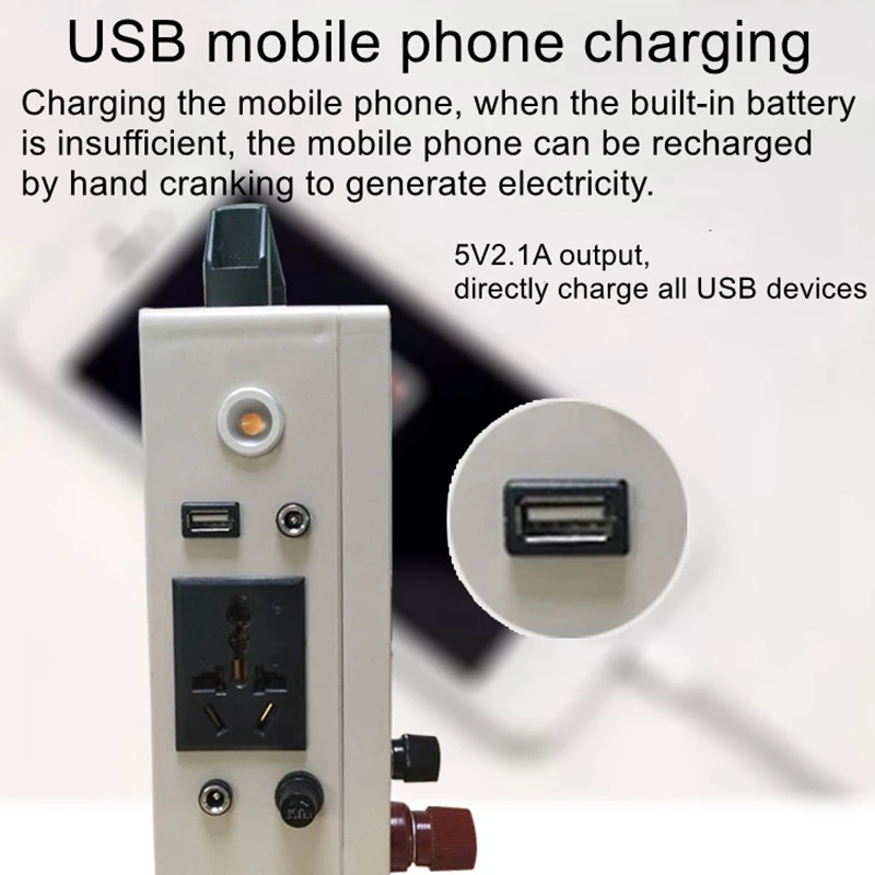 150w hand crank generator emergency power supply lighting power generation emergency car mobile phone charging 220v free global shipping