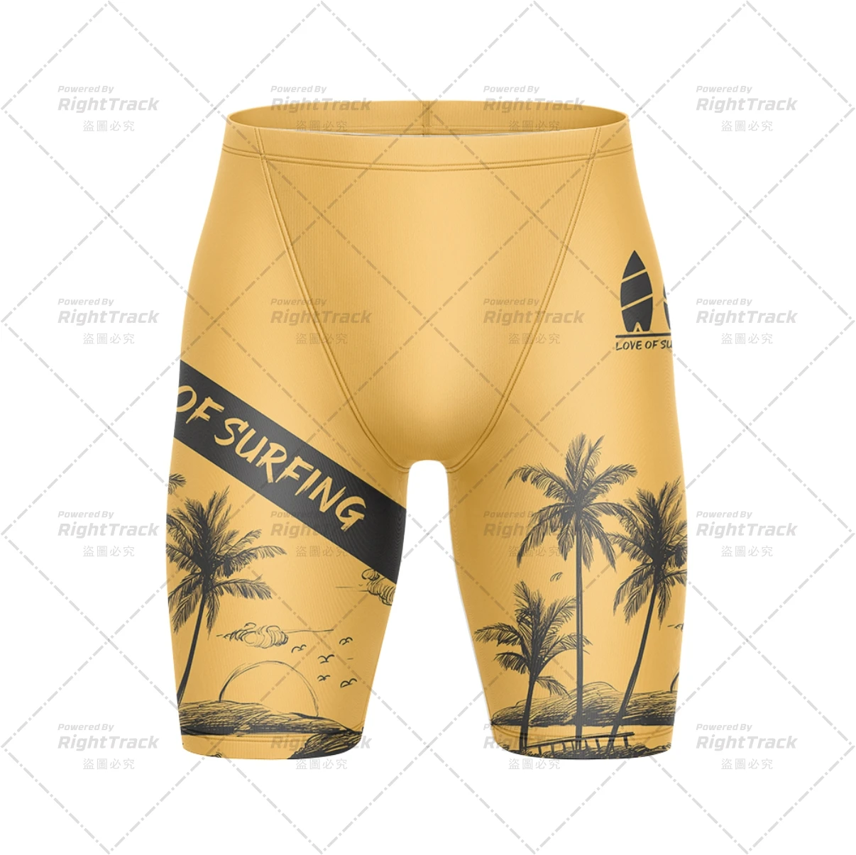 LOVE OF SURFING New Product Launched Men's Quick Dry Flat Corner Swimsuit Summer Water Sports Surfing Shorts Customizable