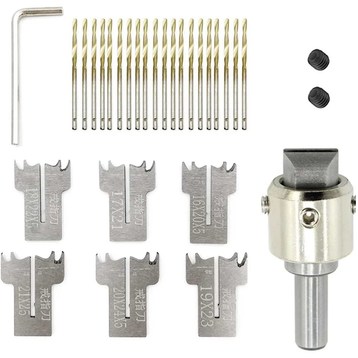 30 PCS Ring Drill Bit Set 16-21 mm Blades Wood Wooden Maker Steel Bead