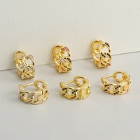 2022 new fashion jewelry personality earrings copper micro set zircon simple geometric earrings womens accessories